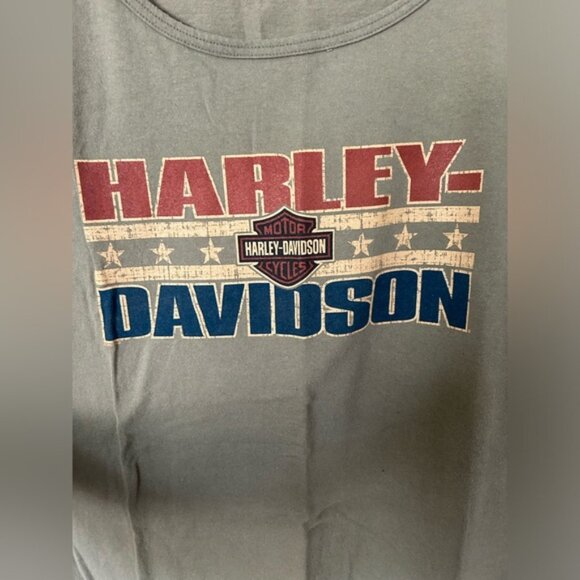 Harley Davidson Army Green Tank Top - Picture 3 of 7